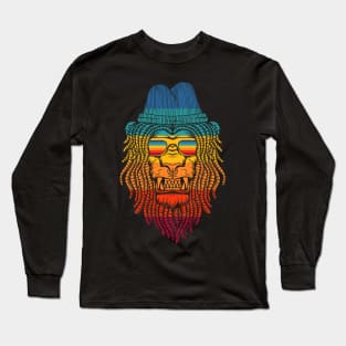 Retro Rasta Lion Long Sleeve T-Shirt